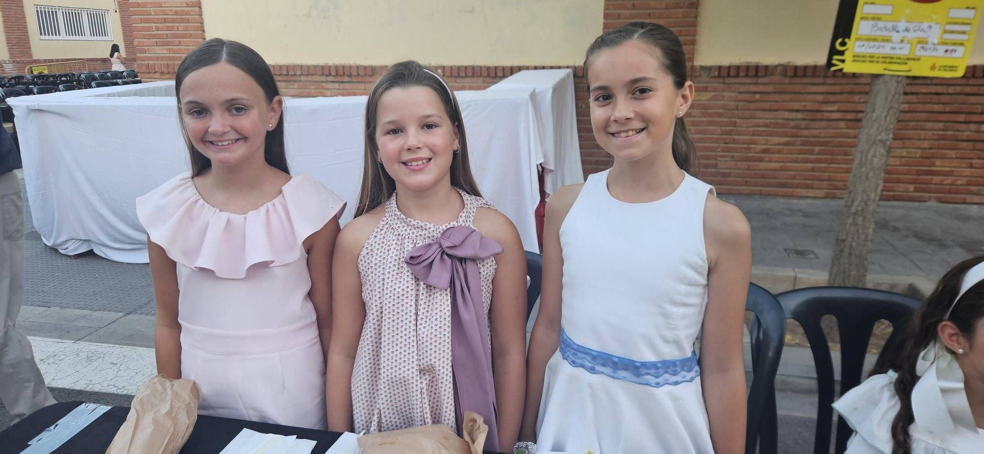 Candidatas a Fallera Mayor Infantil de València 2025 en la "punxà"