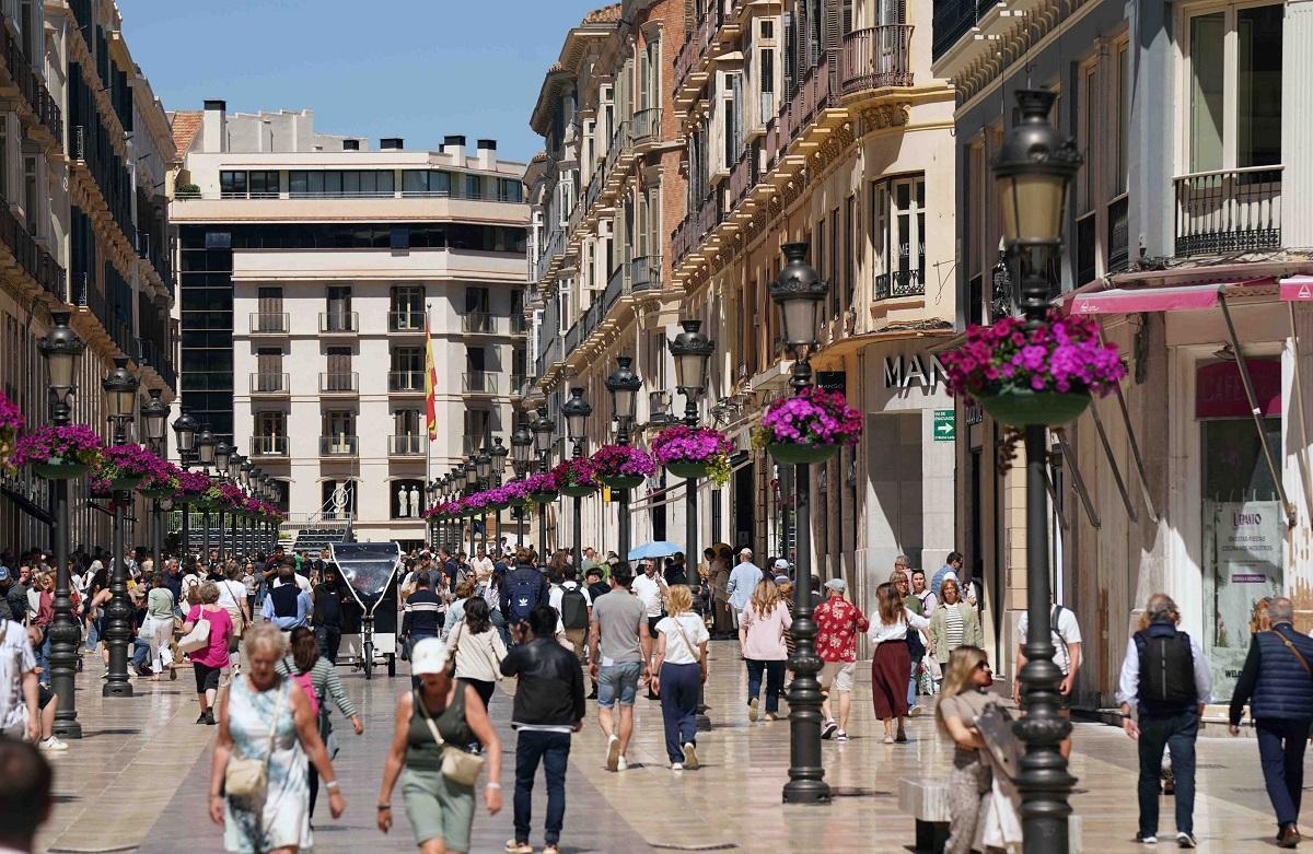 Un imagen de la calle Larios.