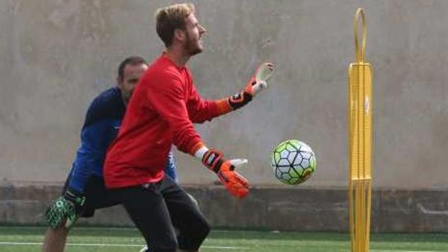 Aarón, en un entrenamiento reciente.