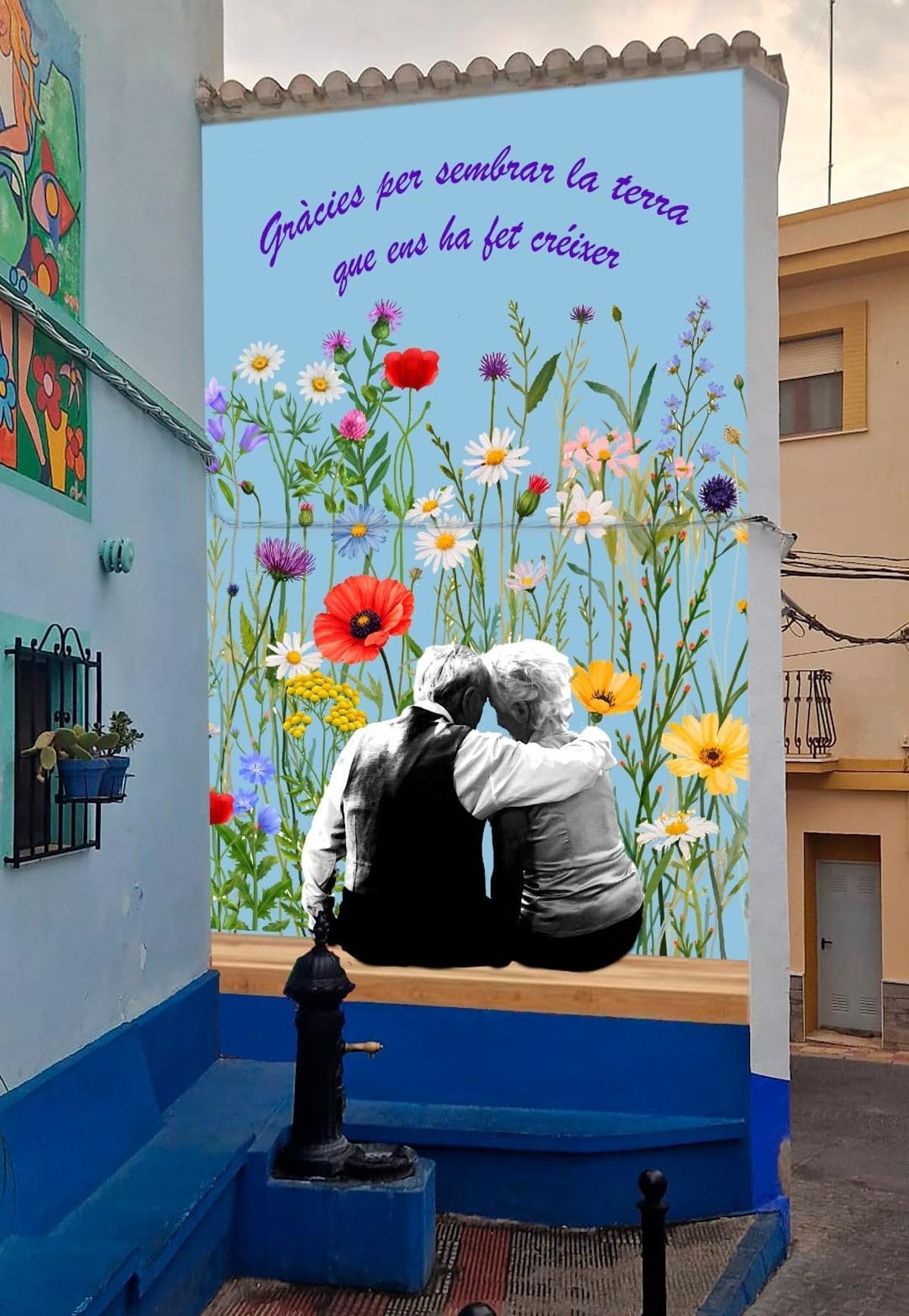 La recreación virtual del nuevo mural