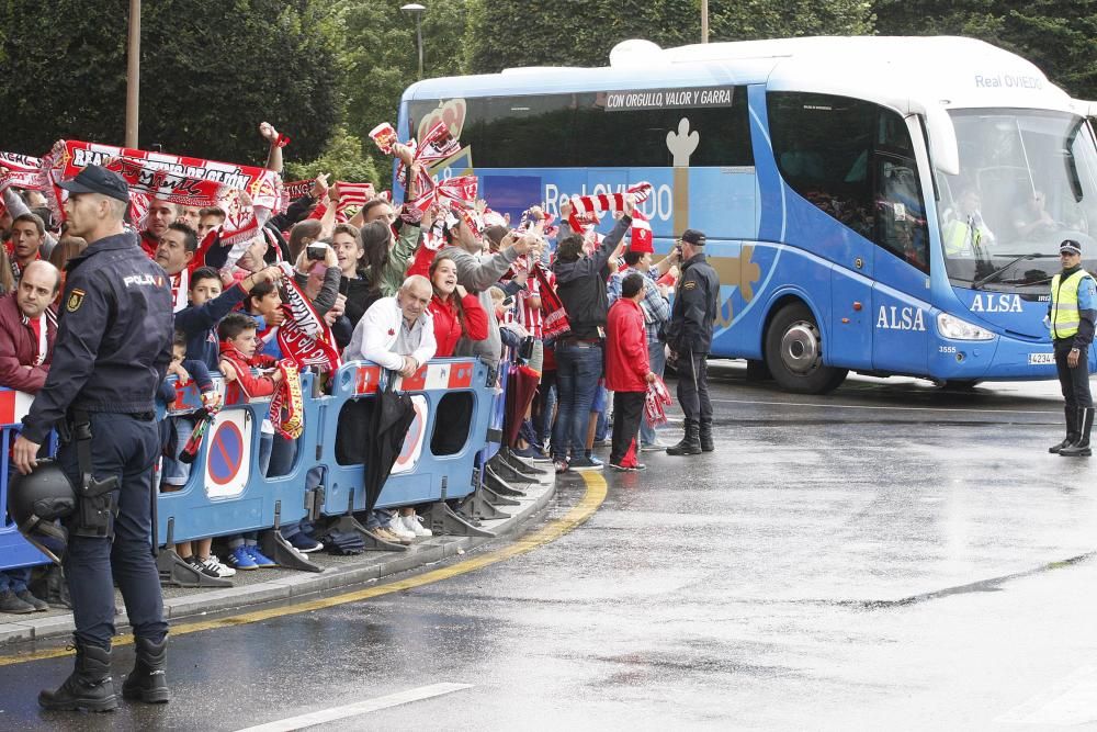 Incidentes antes del derbi entre Real Sporting y Real Oviedo