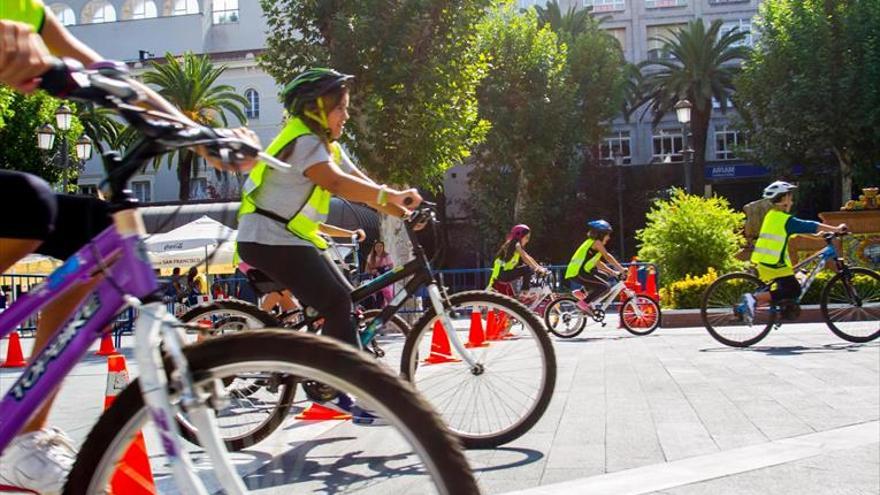 Calles para peatones y bicis en Badajoz