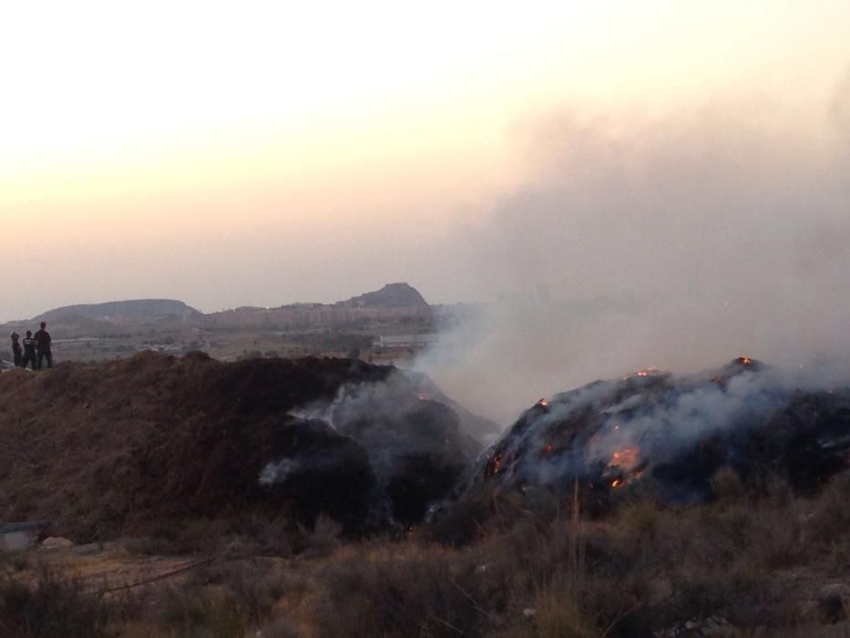 Incendio en la cantera de Fontcalent