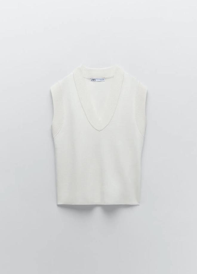 Chaleco blanco de Zara