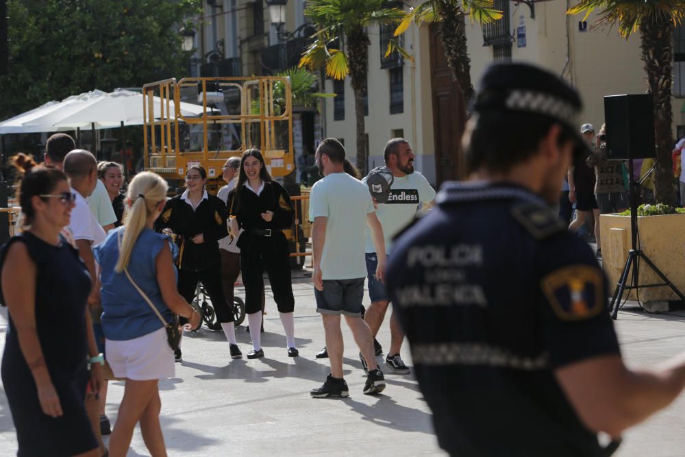 Las Rocas, expuestas en la plaza de la Virgen