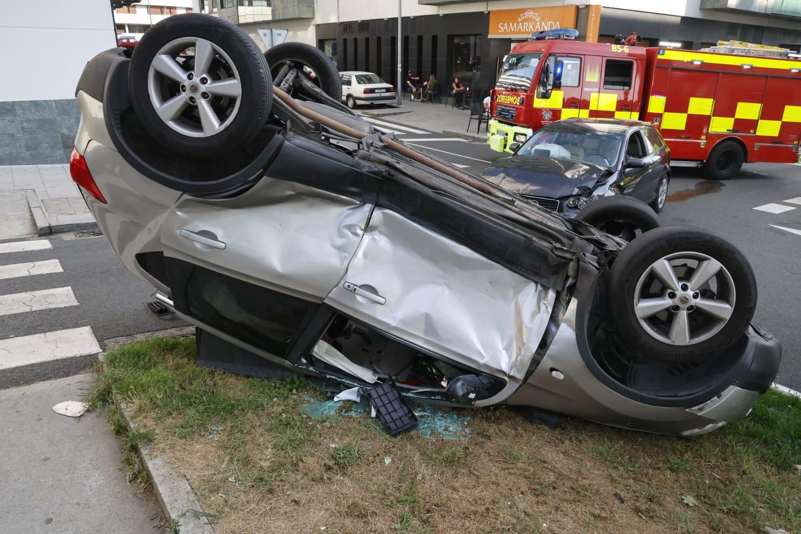 Una excarcelada y varios heridos en un accidente en el barrio de Santa Marta
