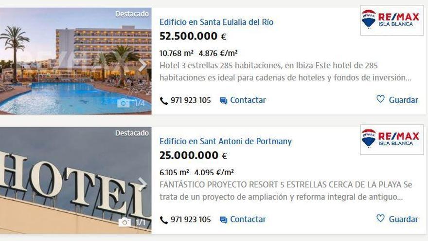 El hotel en venta más caro en Idealista está en Ibiza