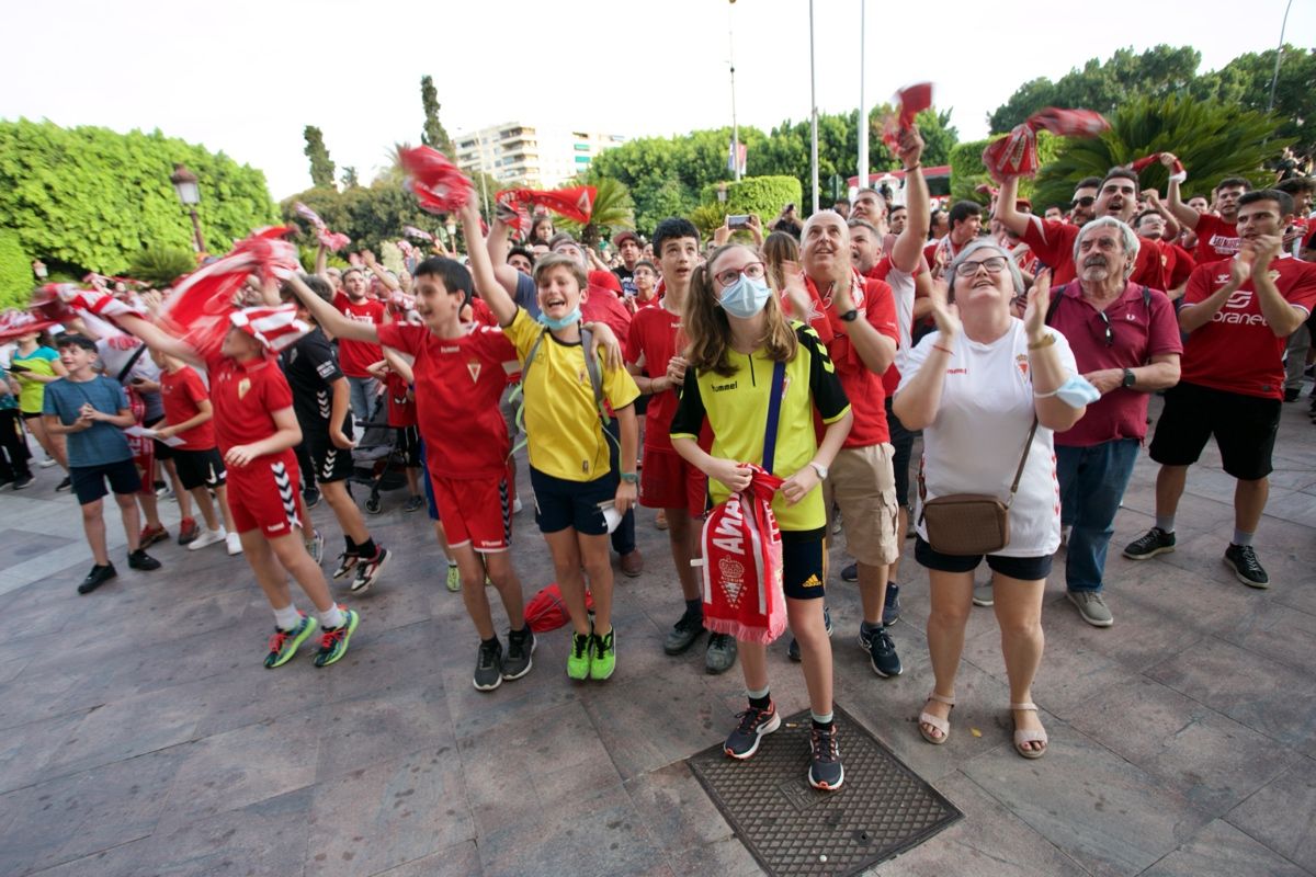 Recepción del Real Murcia en el Ayuntamiento de la ciudad