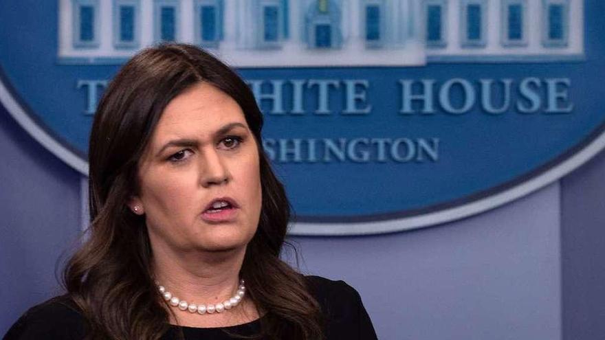 Sarah Huckabee Sanders, en la Casa Blanca.