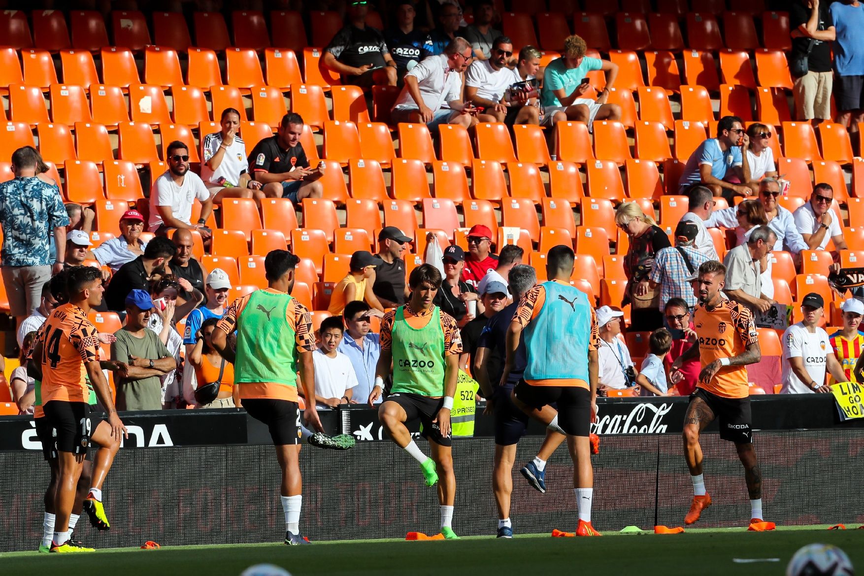 Primer partit del Girona a la Lliga contra el València a Mestalla