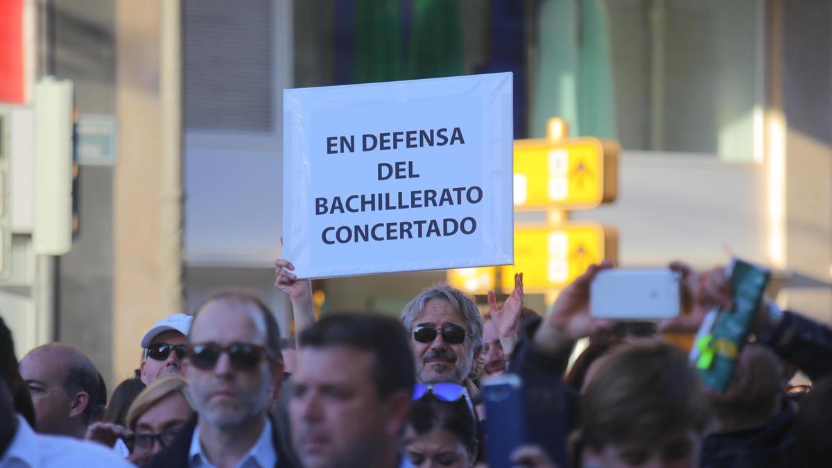 Manifestación a favor del Bachillerato concertado