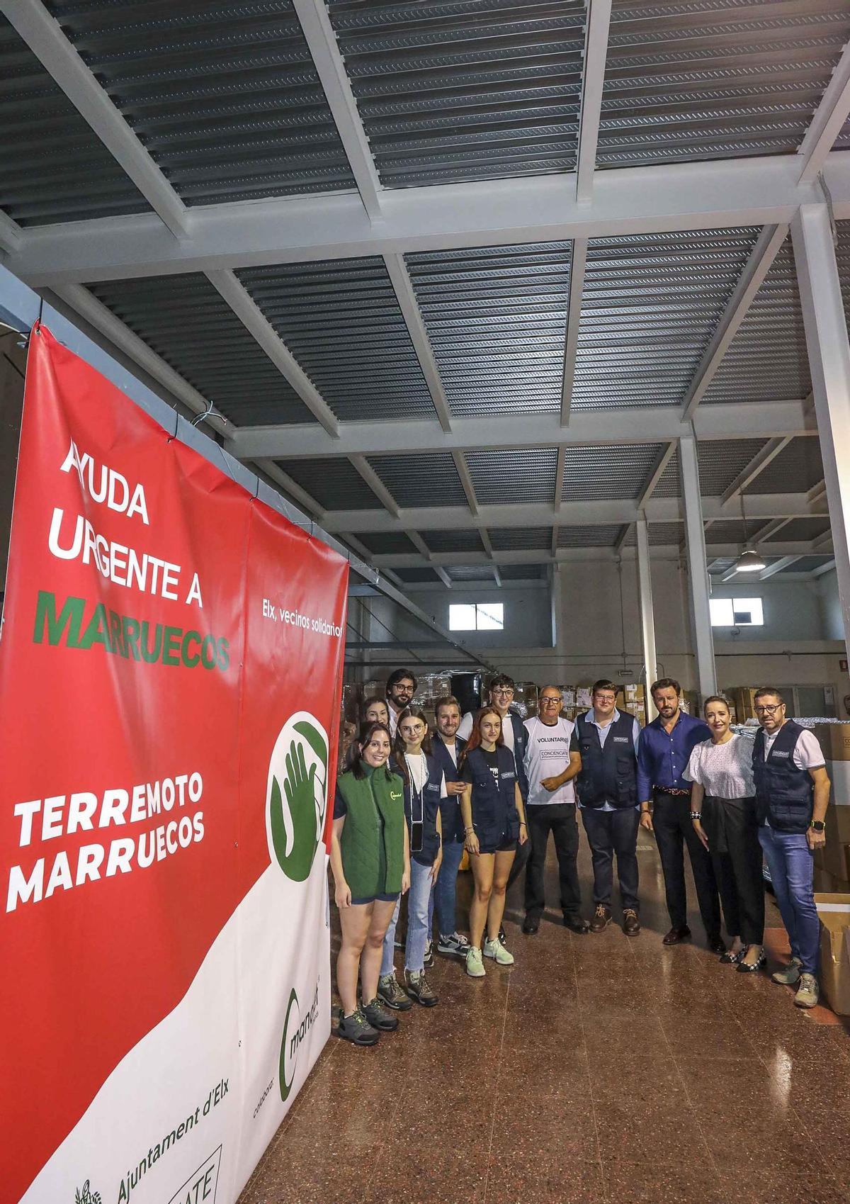 Elche envía hoy a Marruecos tres tráilers con 70 toneladas de ayuda humanitaria