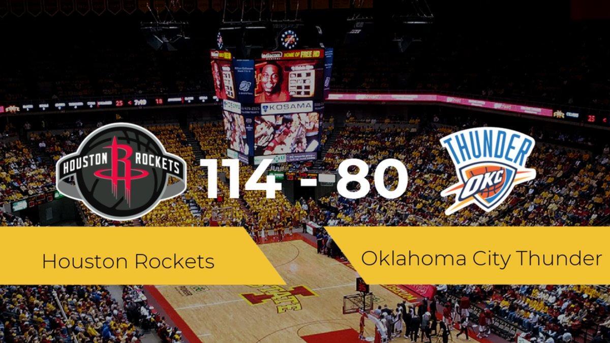 Houston Rockets se queda con la victoria frente a Oklahoma City Thunder por 114-80
