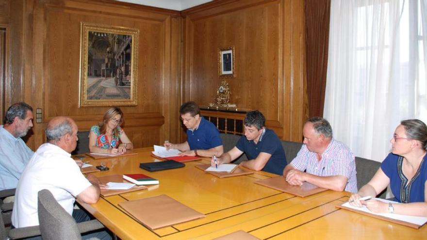 Representantes de Diputación y Alianza durante la reunión.