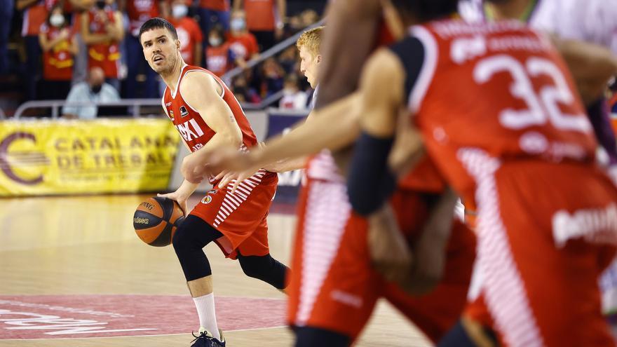 Dani Pérez en un partit amb el Baxi Manresa