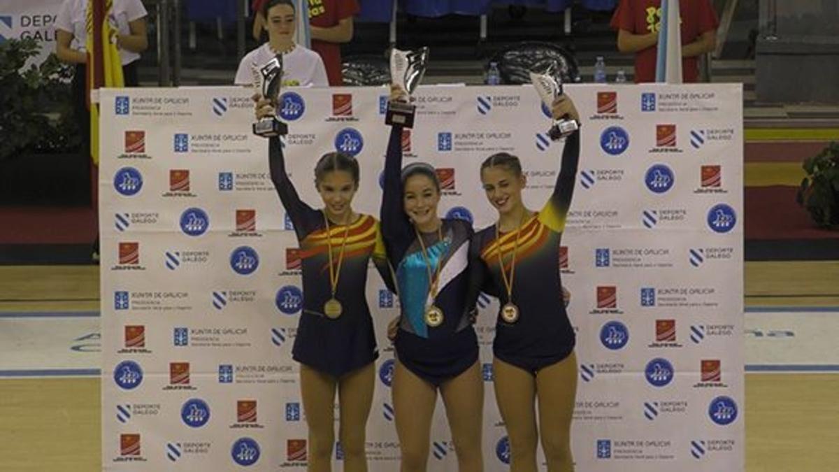 Aina Martín, tercera en el Campeonato infantil de España de patinaje.