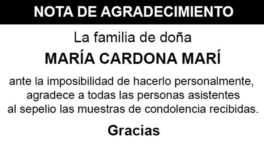 Nota María Cardona Marí