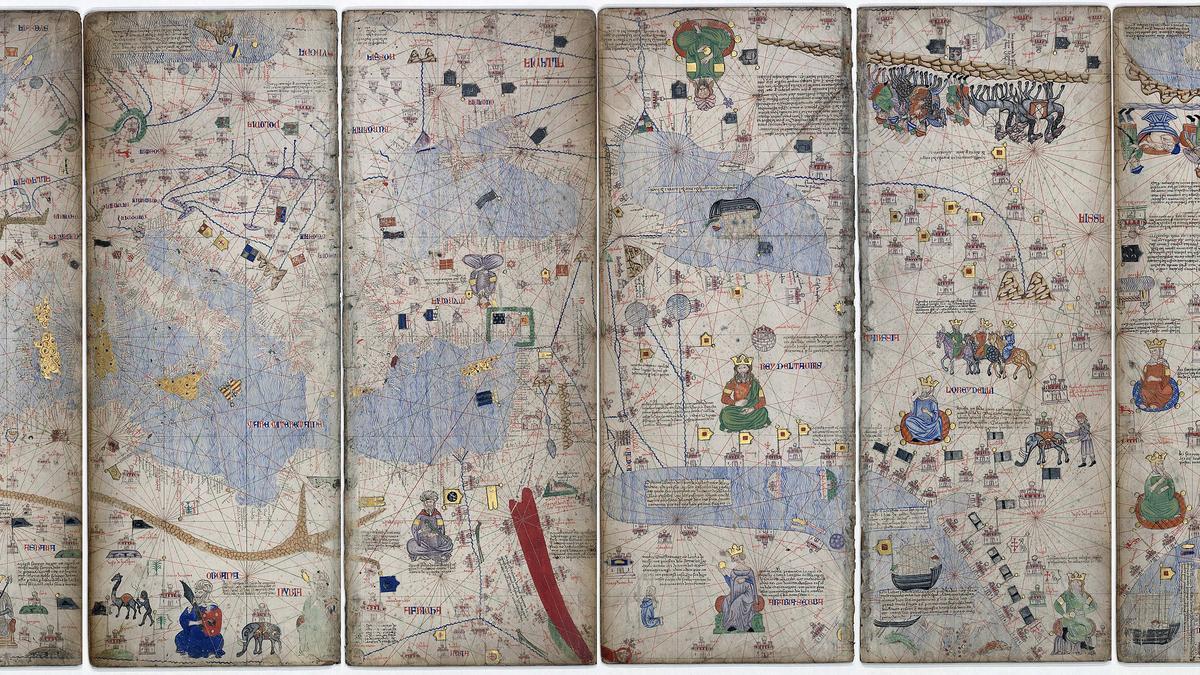 Ausschnitt des Katalanischen Atlas (1375) von Abraham Cresques.