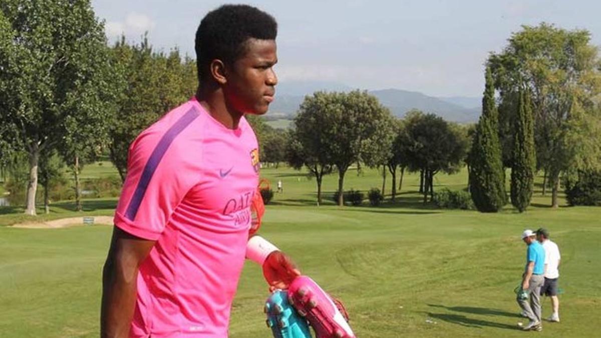 Ondoa, durante un entrenamiento con el segundo equipo