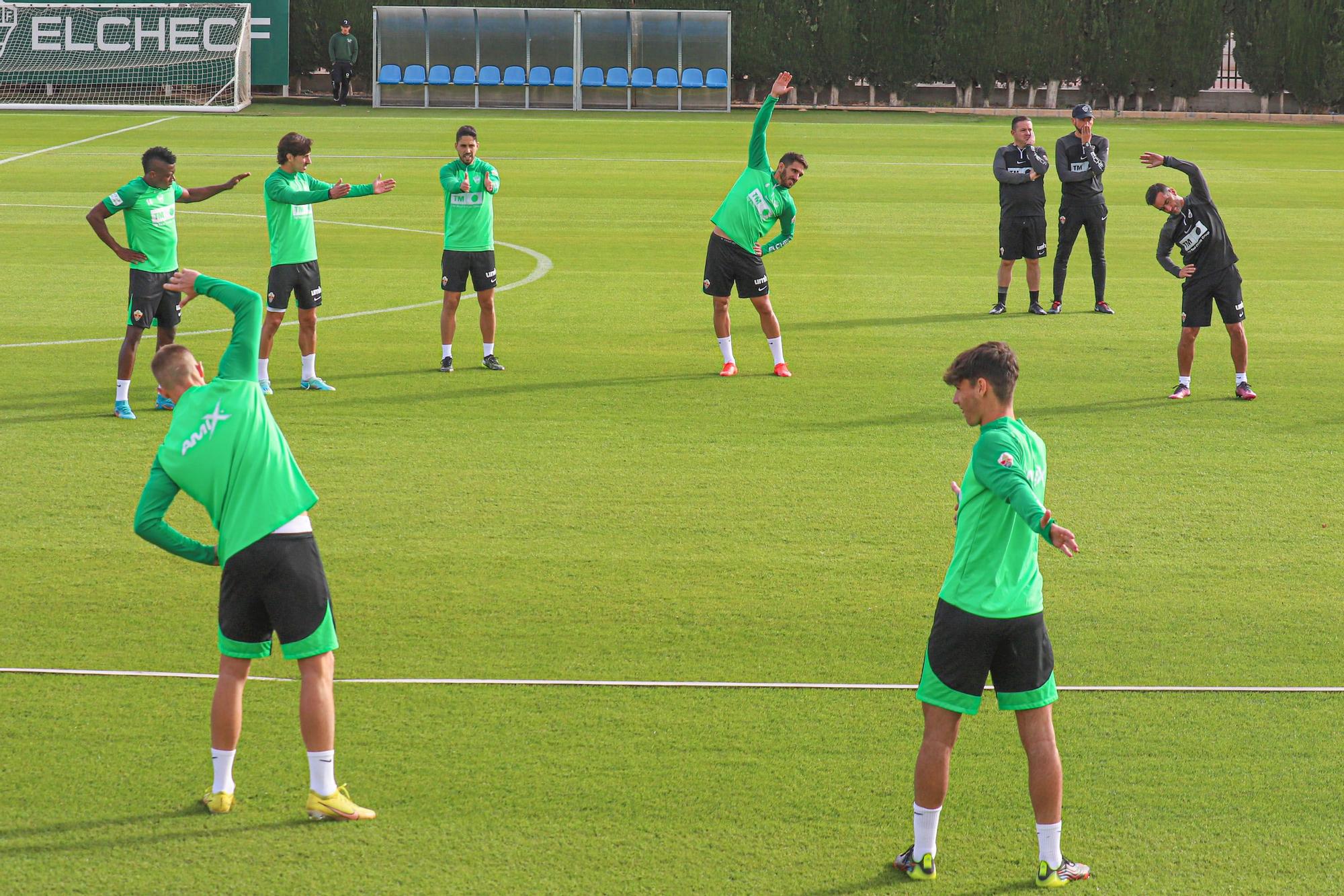 Primer entrenamiento de Machín como entrenador del Elche CF