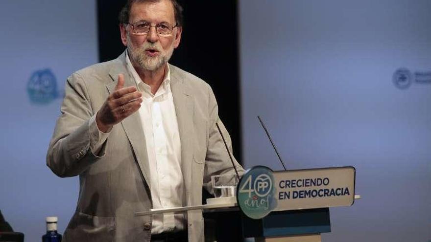 El presidente Rajoy, en un acto de los populares en Palma. // Efe