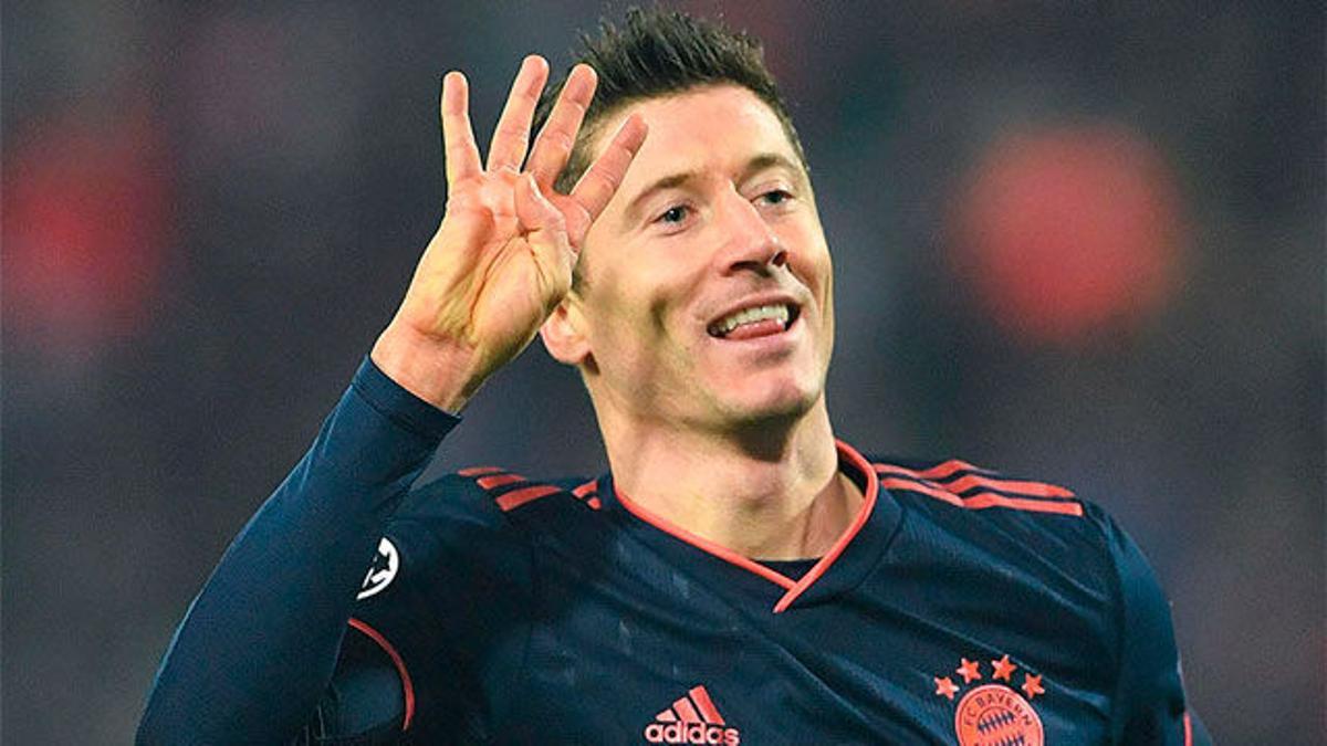 Lewandowski es una bestia: 'póker' de goles en nueve minutos