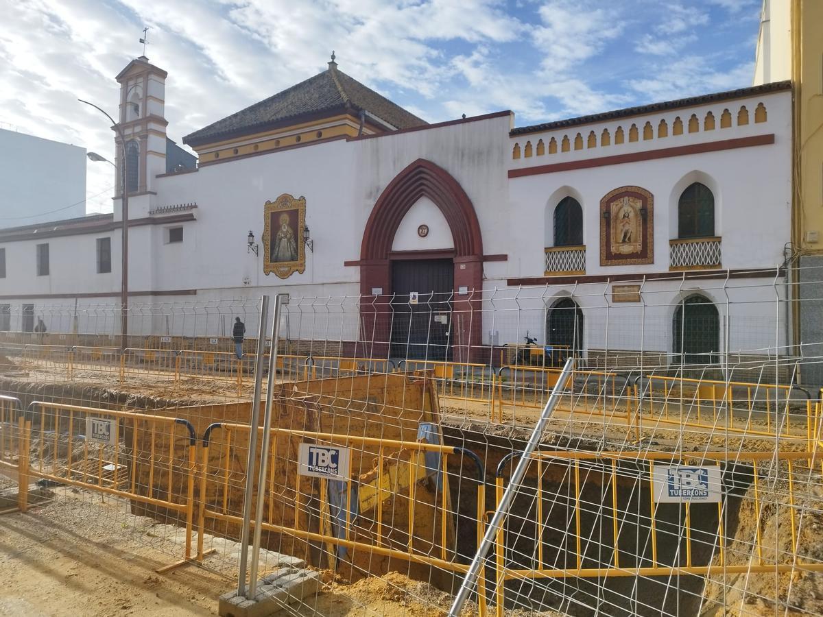 Obras de mejora de la calle Pagés del Corro, Triana, de Sevilla