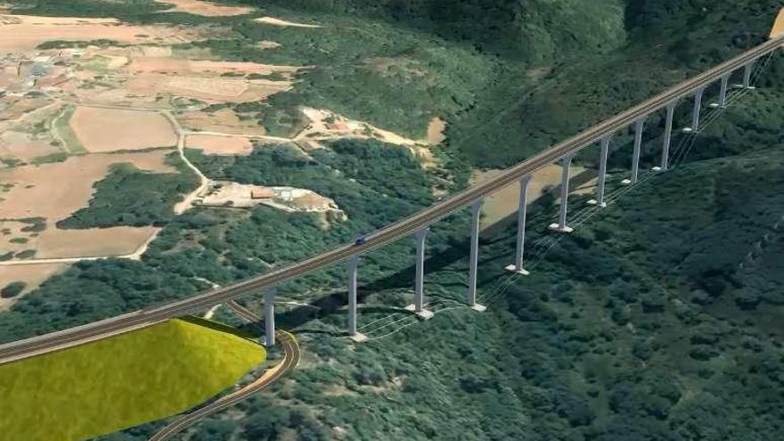 Viaducto que se construirá para salvar el río.