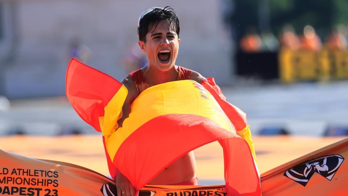 La española María Pérez,  campeona del mundo de 20 kilómetros marcha