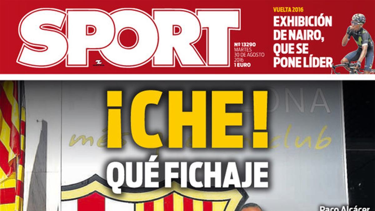 La portada de SPORT de este martes