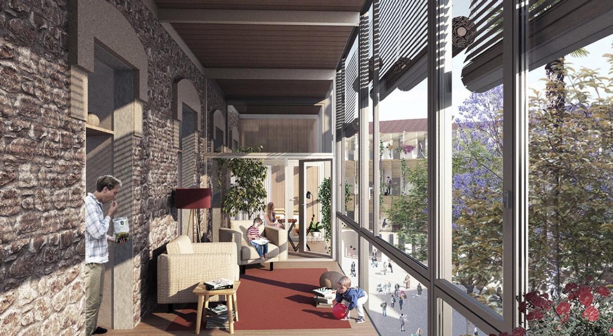 Los pisos previstos, en otra imagen virtual.