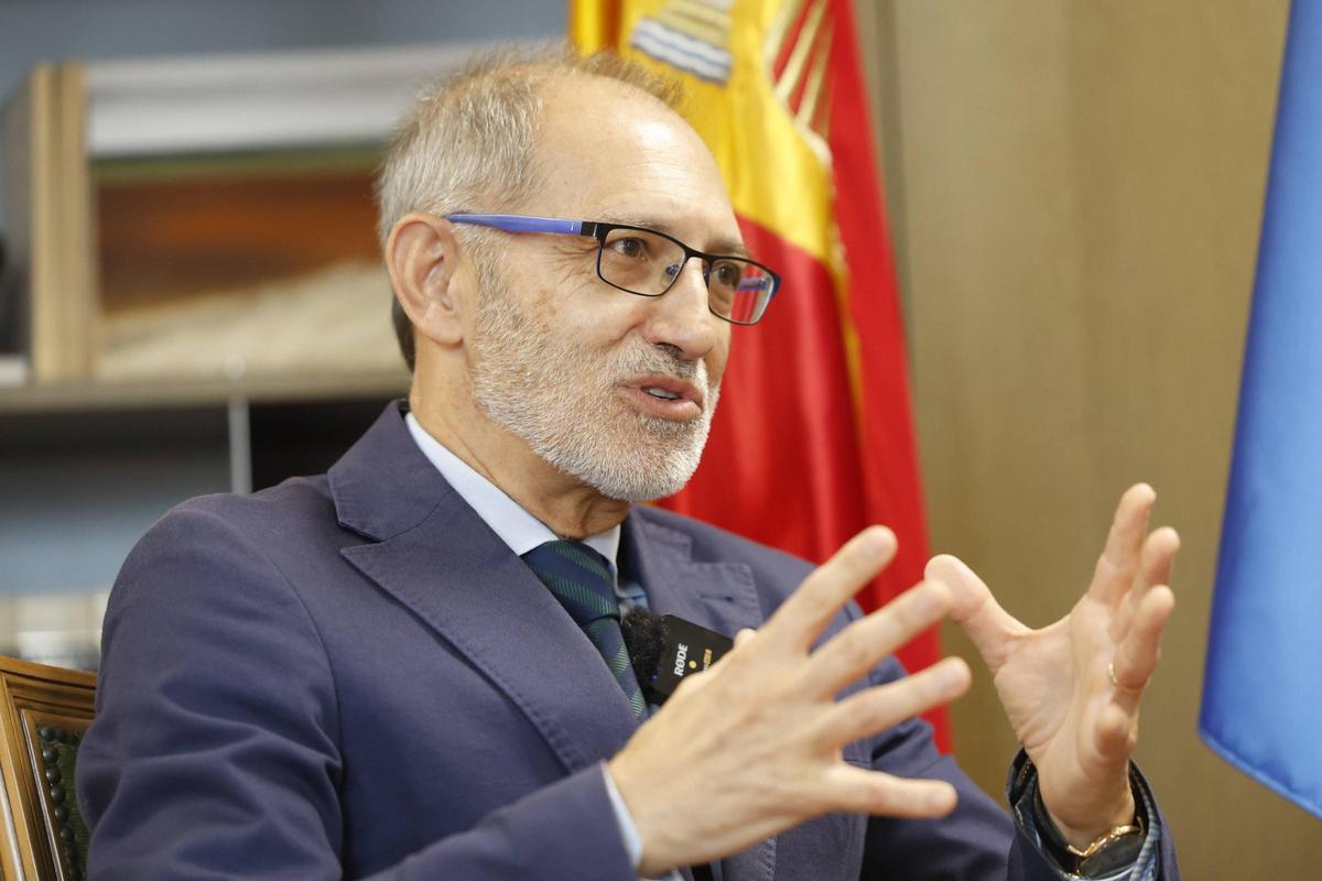 Bernal, en un momento de la entrevista.