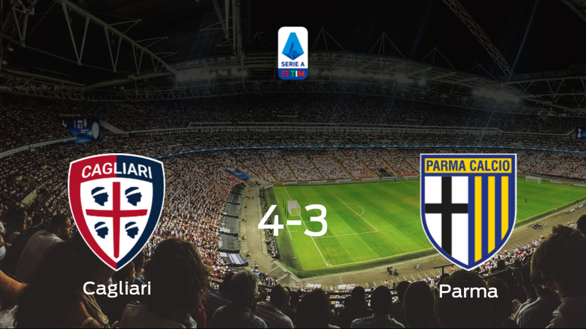 El Cagliari vence 4-3 al Parma y se lleva los tres puntos
