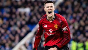 Sesko celebrando su gol ante el Everton