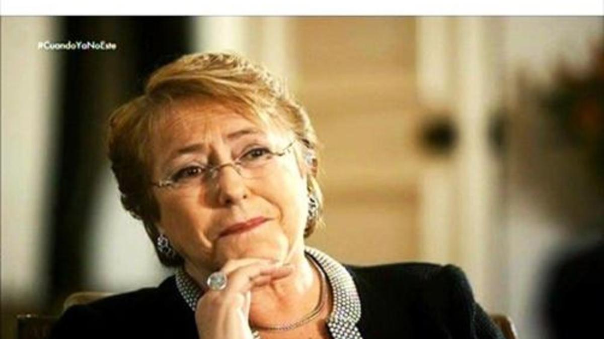 La presidenta de Chile, Michelle Bachelet, con Iñaki Gabilondo (#0).