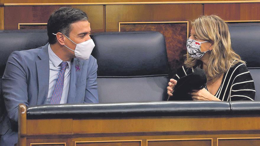 Pedro Sánchez y Yolanda Díaz.