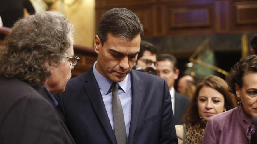 Sánchez i Torra, durant la sessió d&#039;ahir a la Cambra.