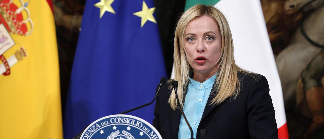 La primera ministra italiana, Giorgia Meloni.