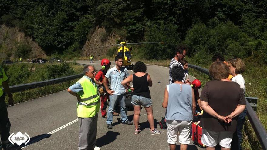 Fallece un motorista en un accidente de tráfico en Quirós