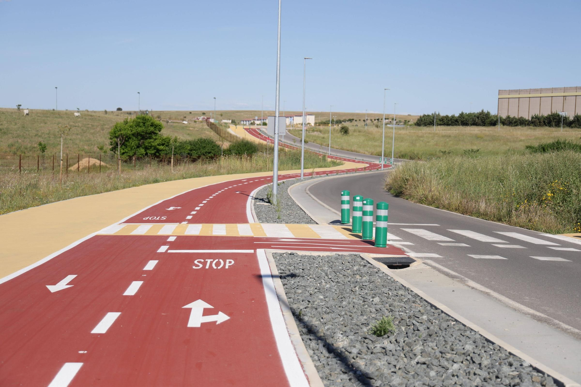 Así es el nuevo carril bici de Cáceres