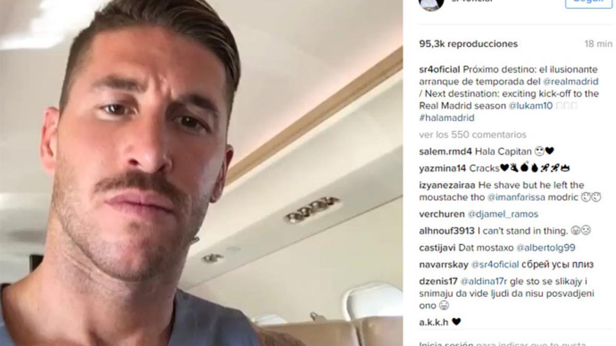 Sergio Ramos habla desde su cuenta de Instagram