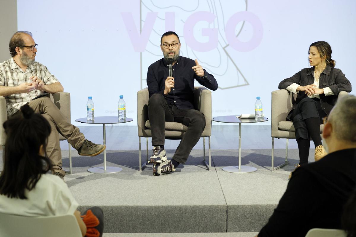 Último encuentro del programa «Rueda Academia de Cine» de 2025, con una charla del guionista vigués Fran Araújo en el Museo MARCO, en Vigo.