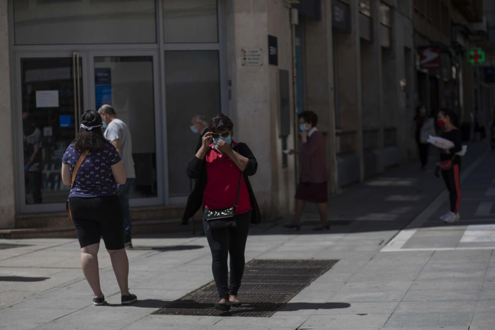 Primer día de mascarillas obligatorias en Zamora