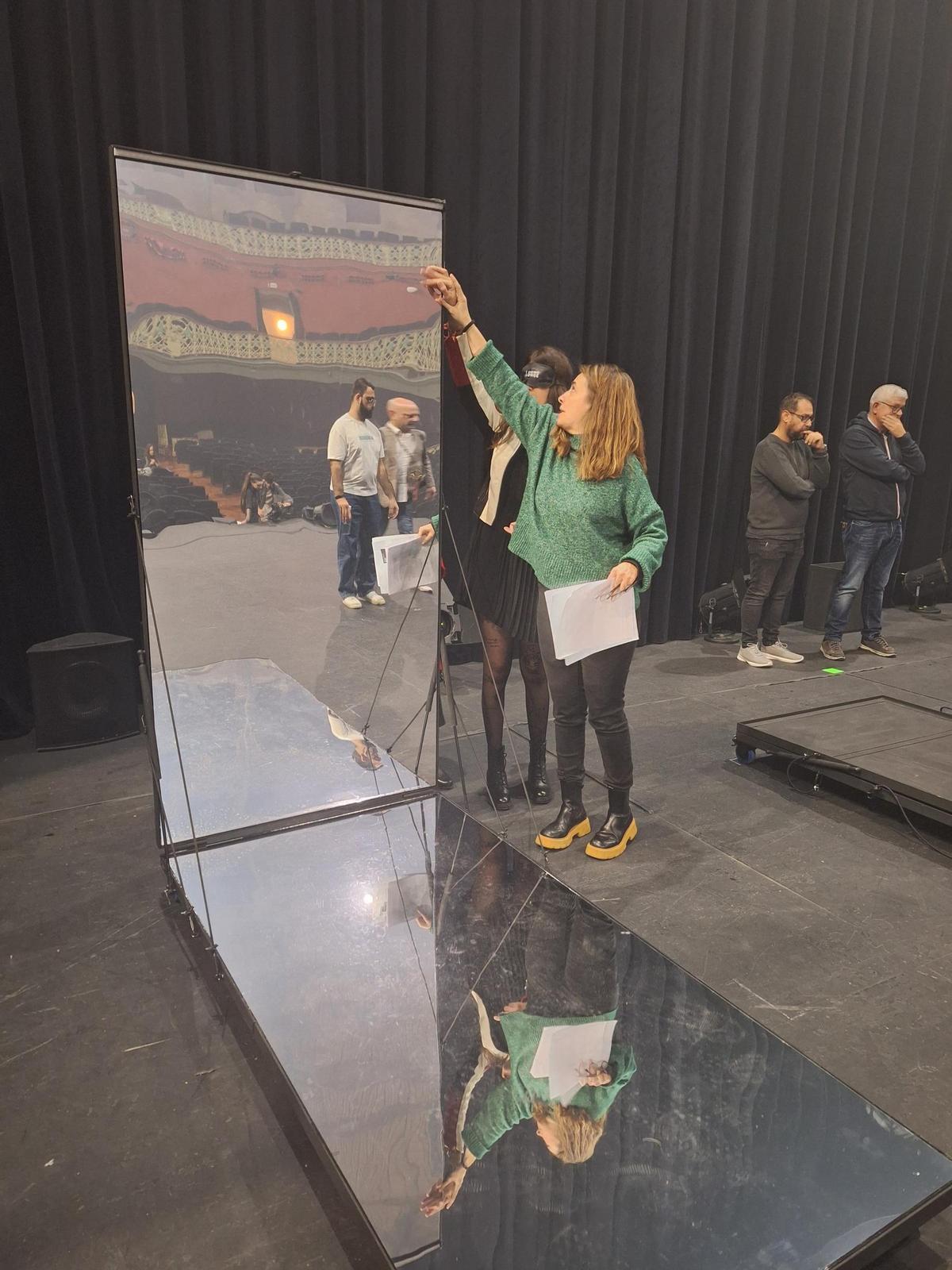 Uno de los montajes de accesibilidad en teatro.