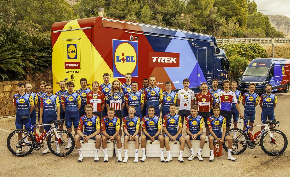 Imagen del equipo del Lidl-Trek antes de la disputa del Tour de Francia 2026