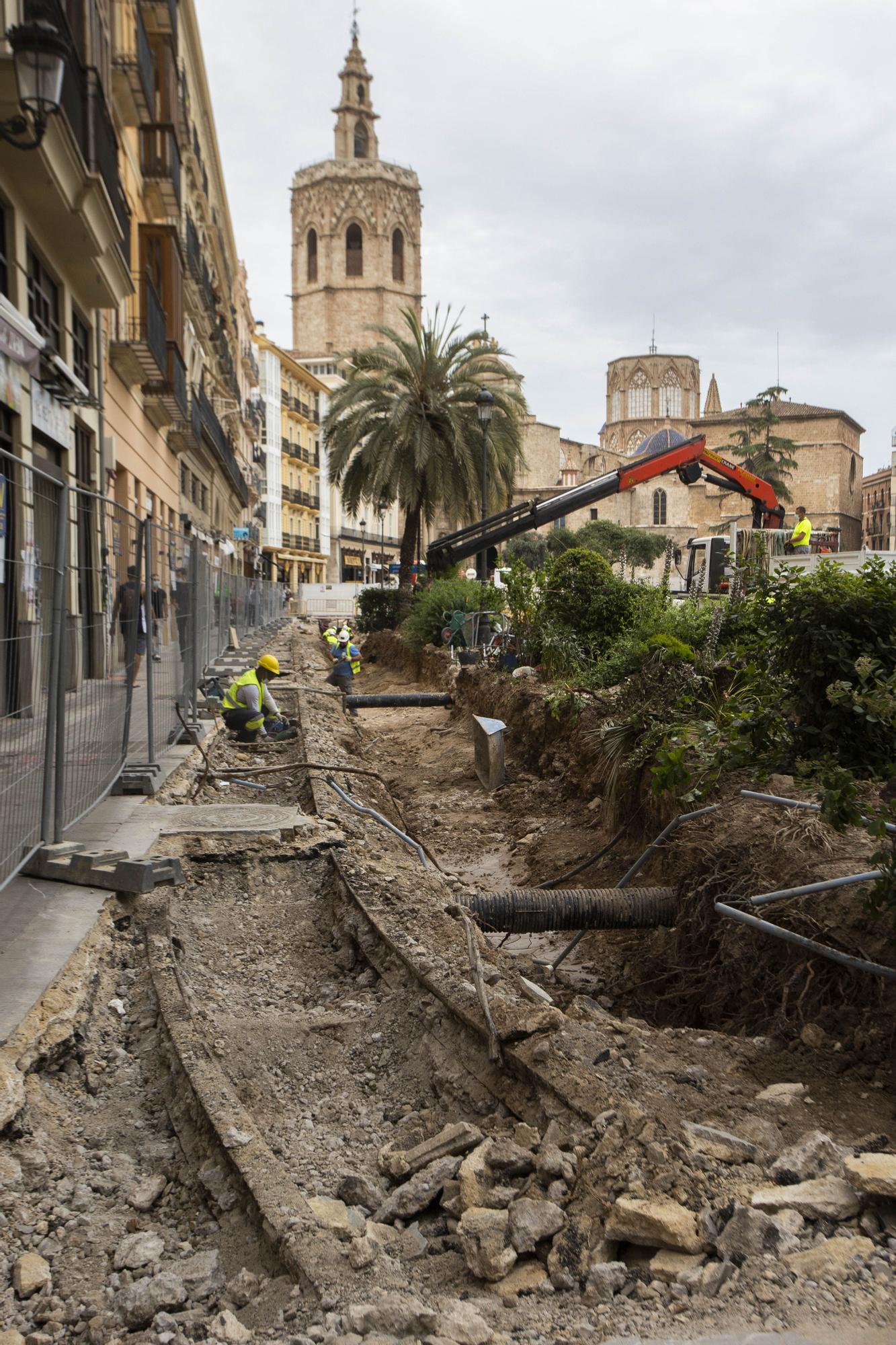 Las obras de la Reina sacan a la luz una posible cuarta muralla de València