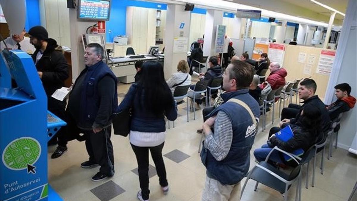 Oficina de empleo en el barrio del Carmel de Barcelona.