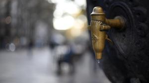 Un grifo de la fuente de Canaletes, en Barcelona.