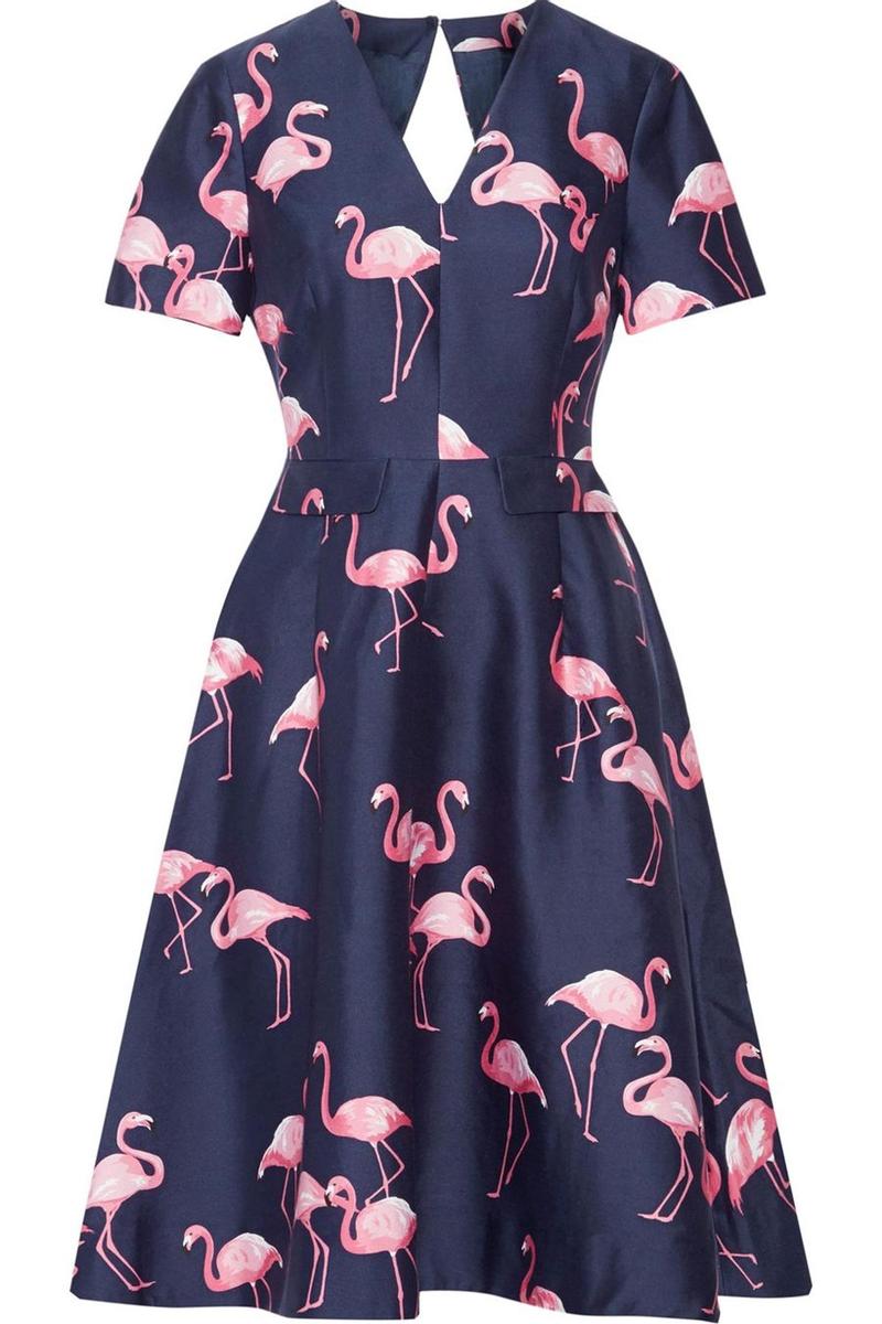 Vestido flamingos de Draper James