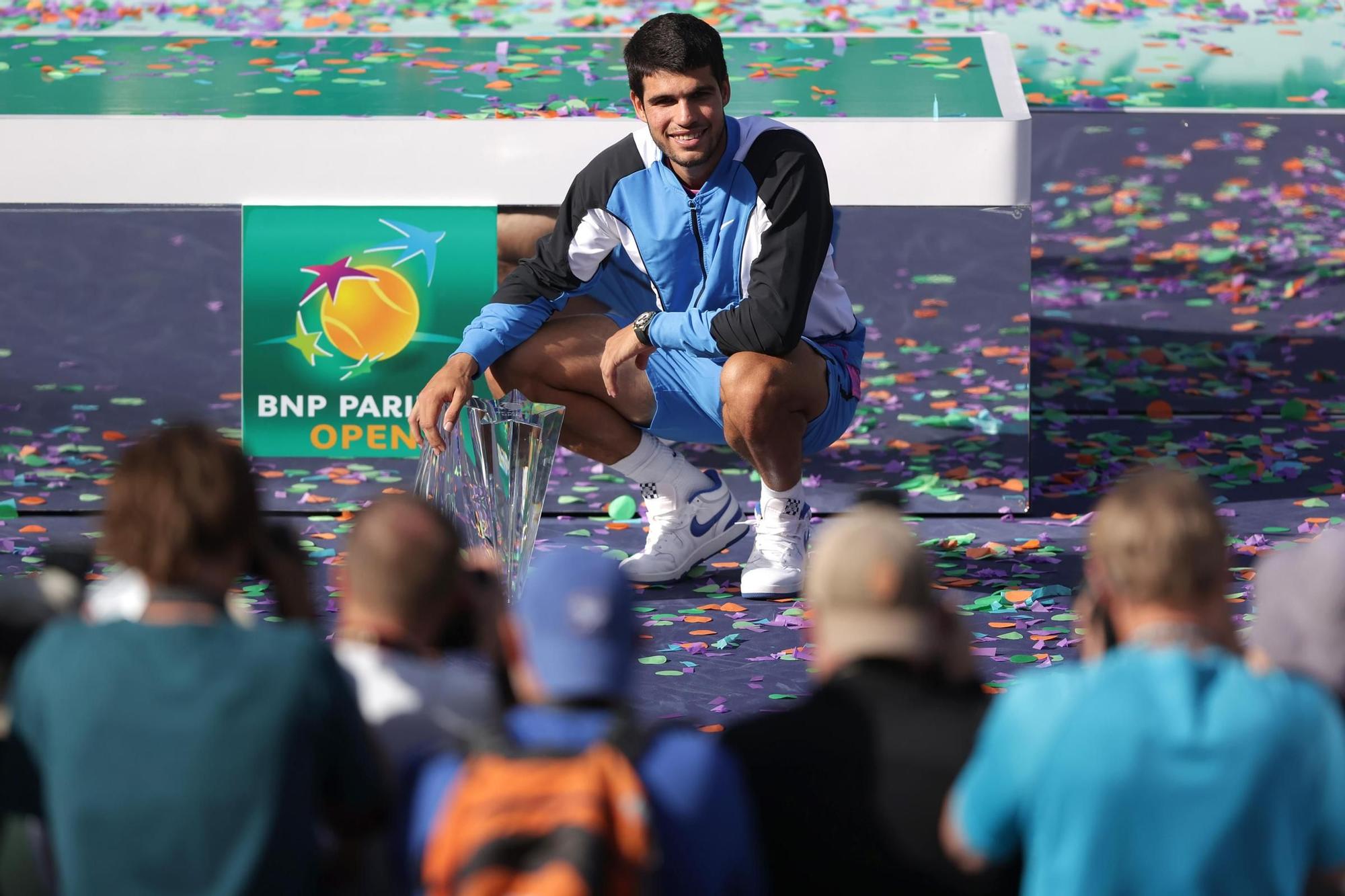 Así celebró Carlos Alcaraz su segundo título de Indian Wells